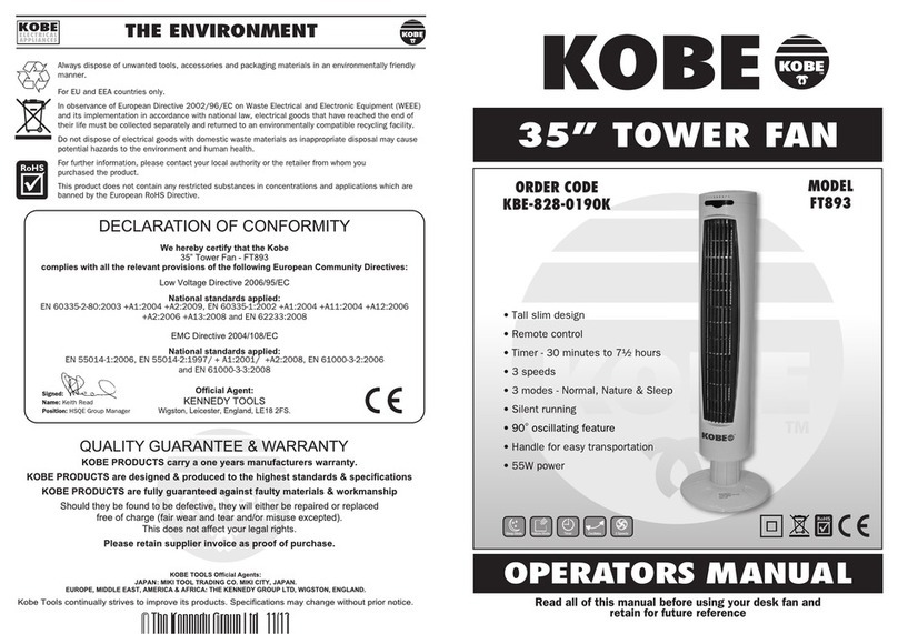KOBE FT893 Operator's manual