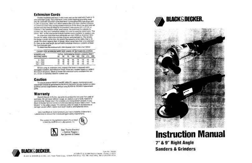 Black & Decker 7" RIGHT ANGLE User manual