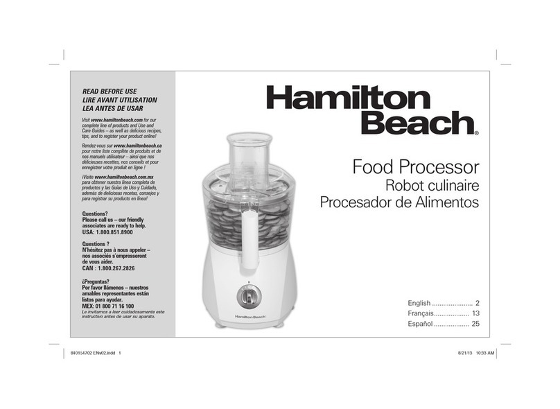 Hamilton Beach 70610K User manual
