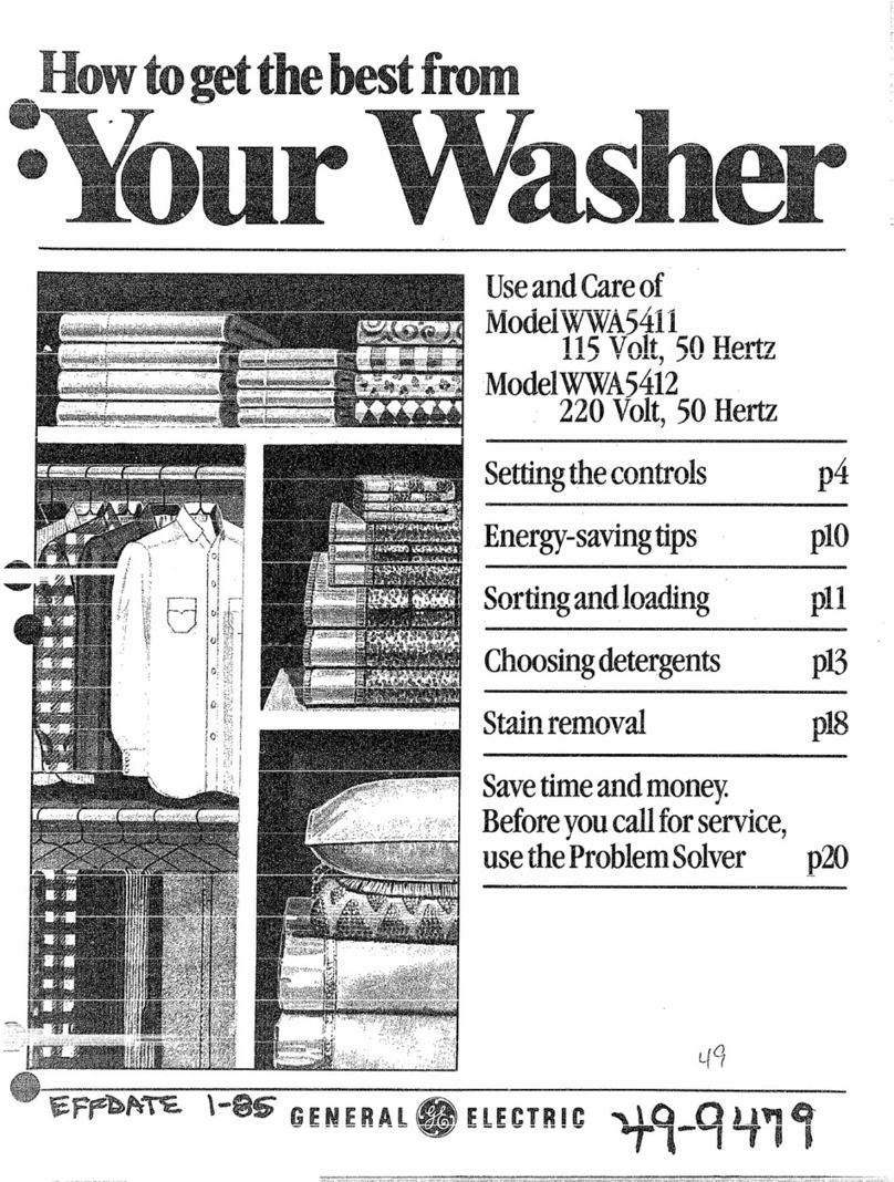 GE WWA5411 Installation instructions