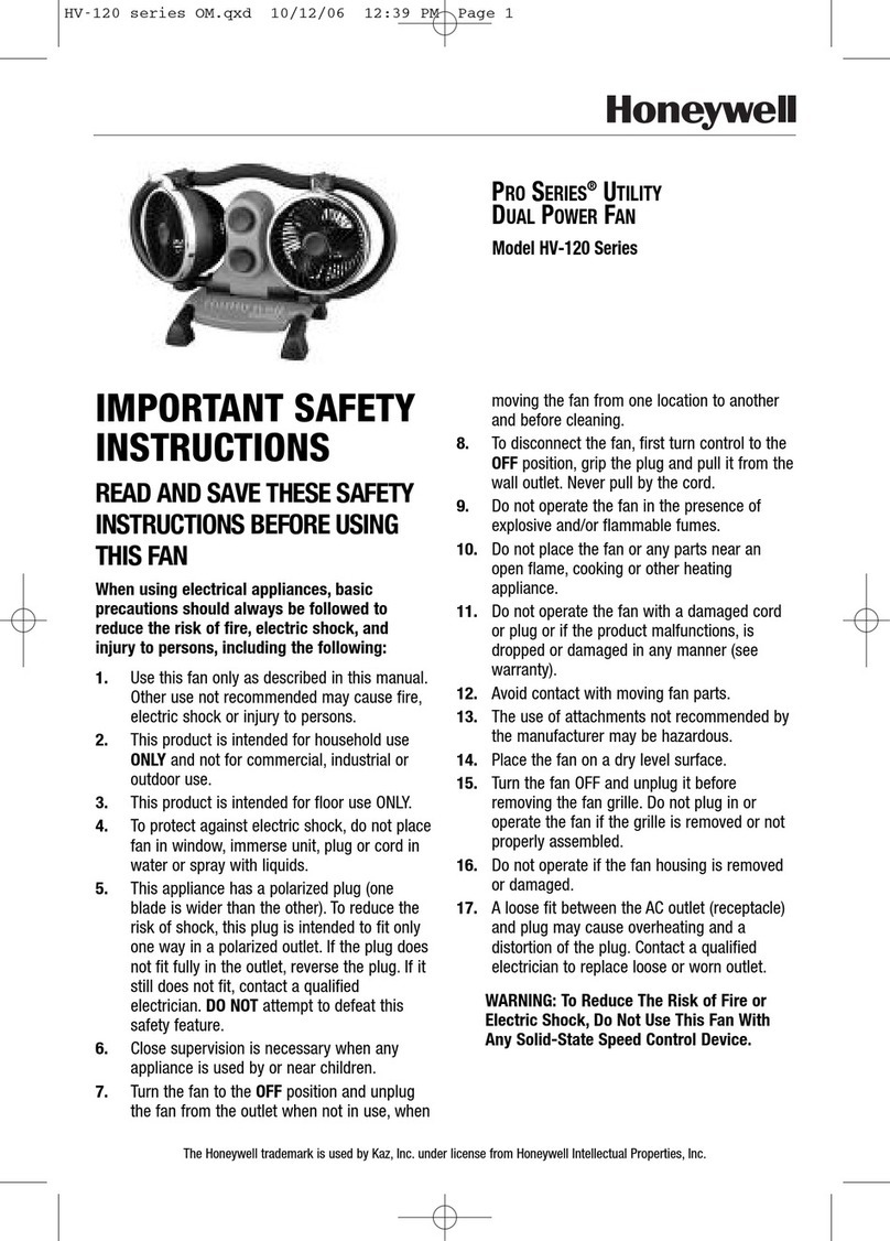 Honeywell HV-120 Series Installation instructions