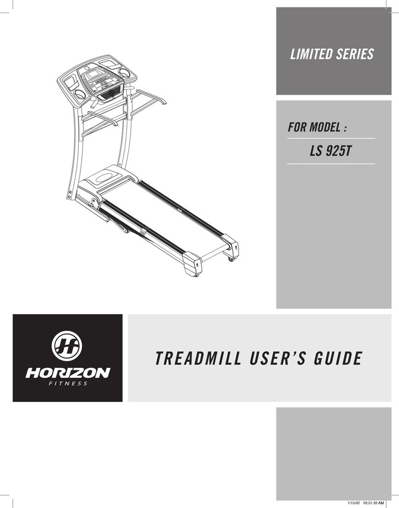 Horizon Fitness LS 925T user guide