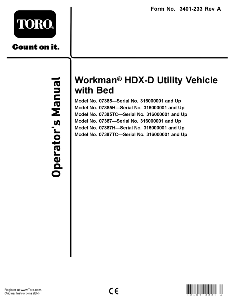 Toro 07385 Workman HDX-D Operator's manual