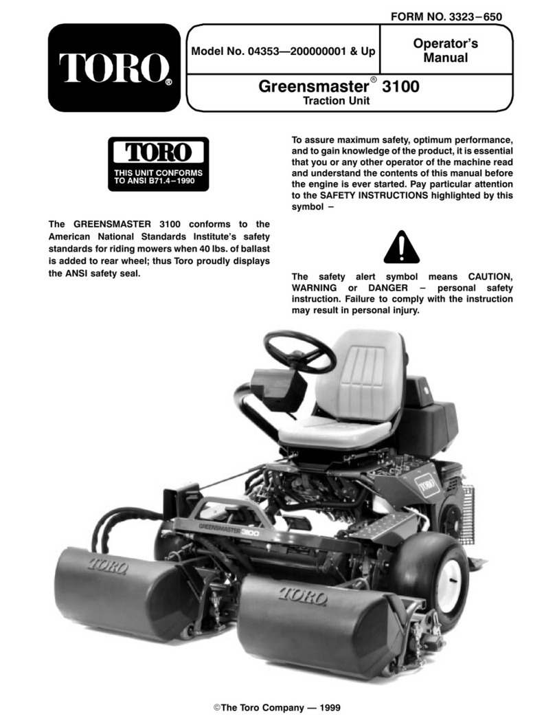 Toro 04353 Greensmaster 3100 User manual