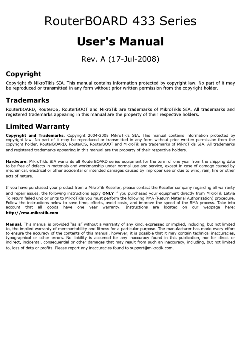 Microtek RouterBOARD 433 Series user manual