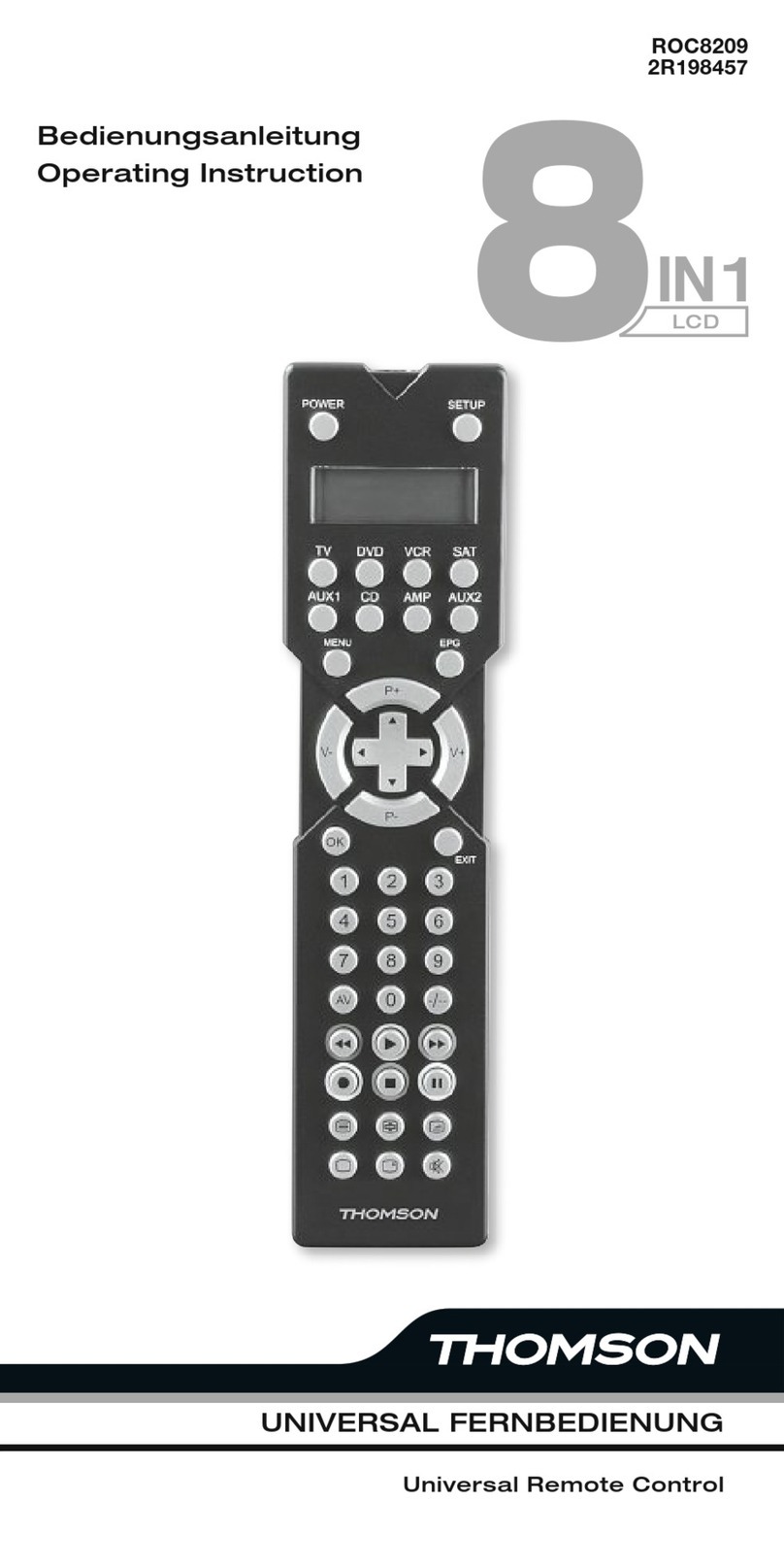 THOMSON ROC8209 User manual