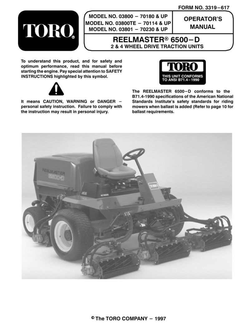 Toro REELMASTER 6500 D Operator's manual