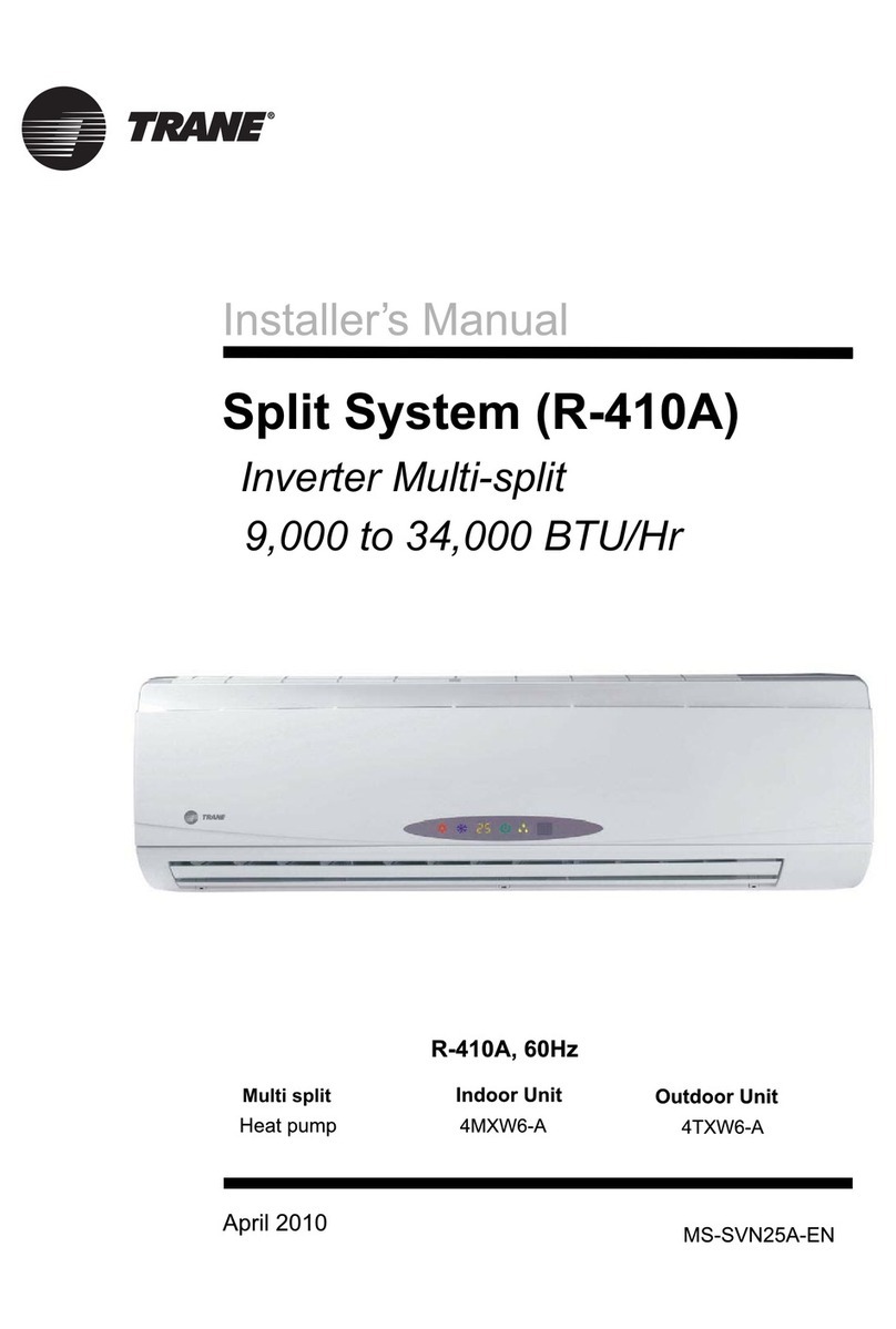Trane R410a User manual Trane R410a User manual