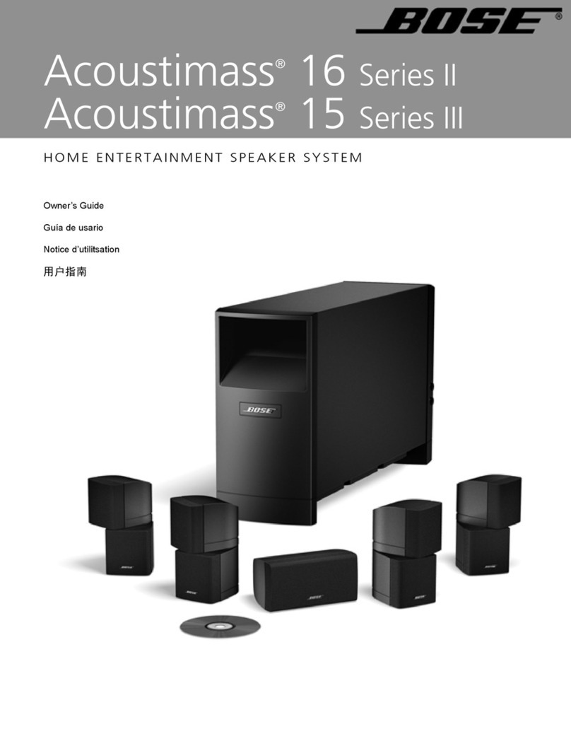 Bose Acoustimass16 Series II User manual