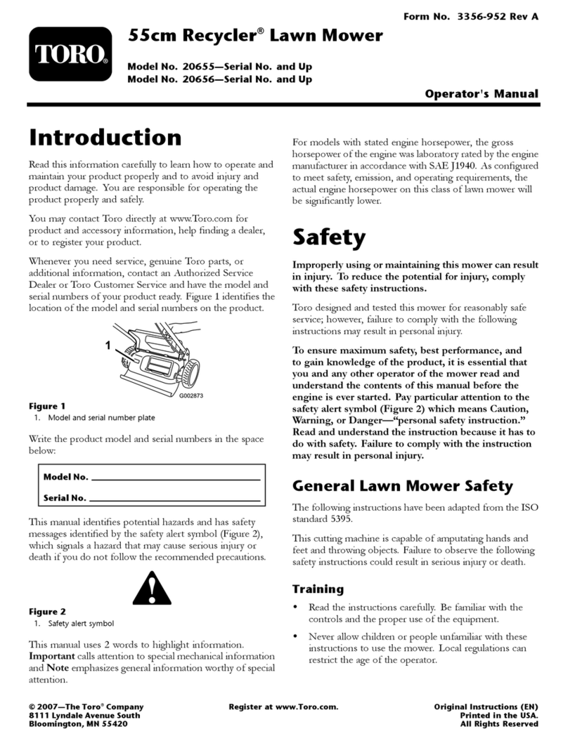 Toro Recycler 20655 Operator's manual
