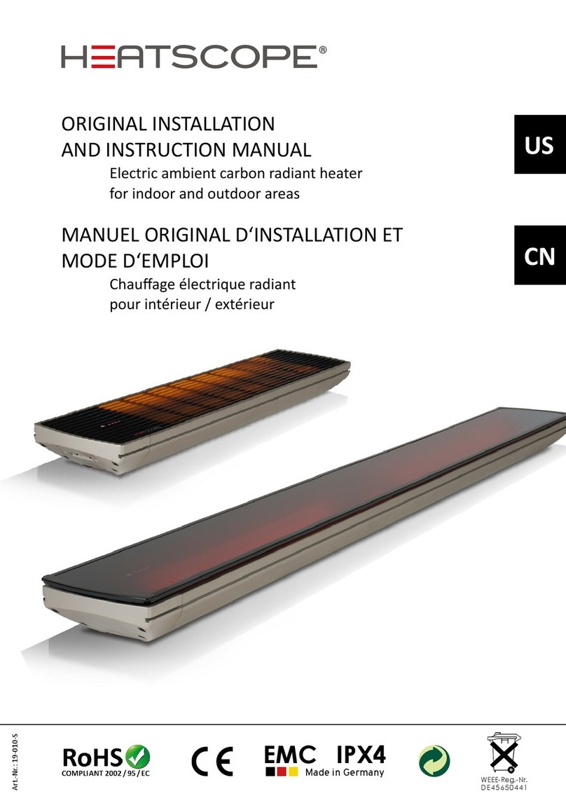 Heatscope MHS-VT1600WT.100 Installation and instruction manual