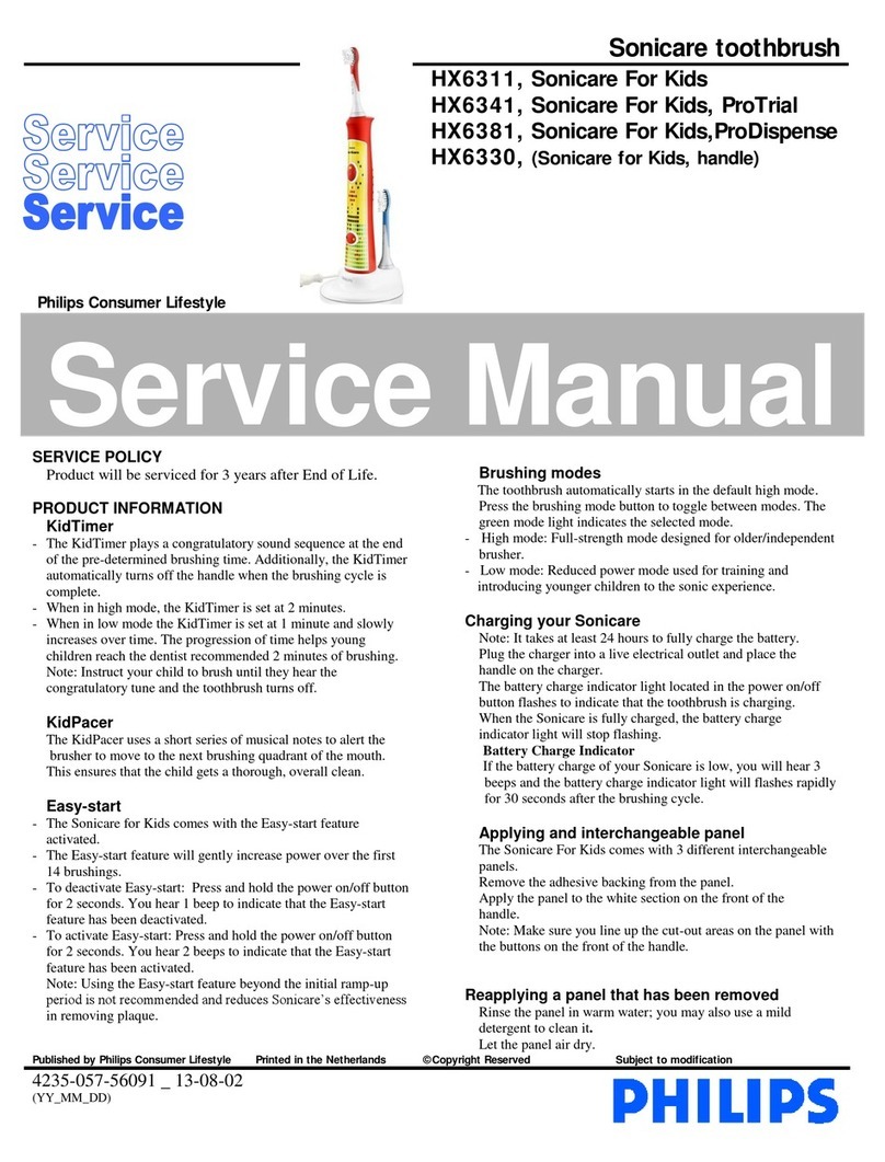 Philips Sonicare HX6311 User manual Philips Sonicare HX6311 User manual