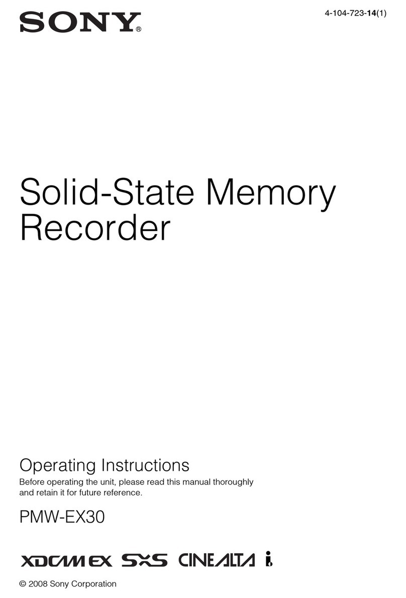 Sony XDCAM EX PMW-EX30 operating instructions