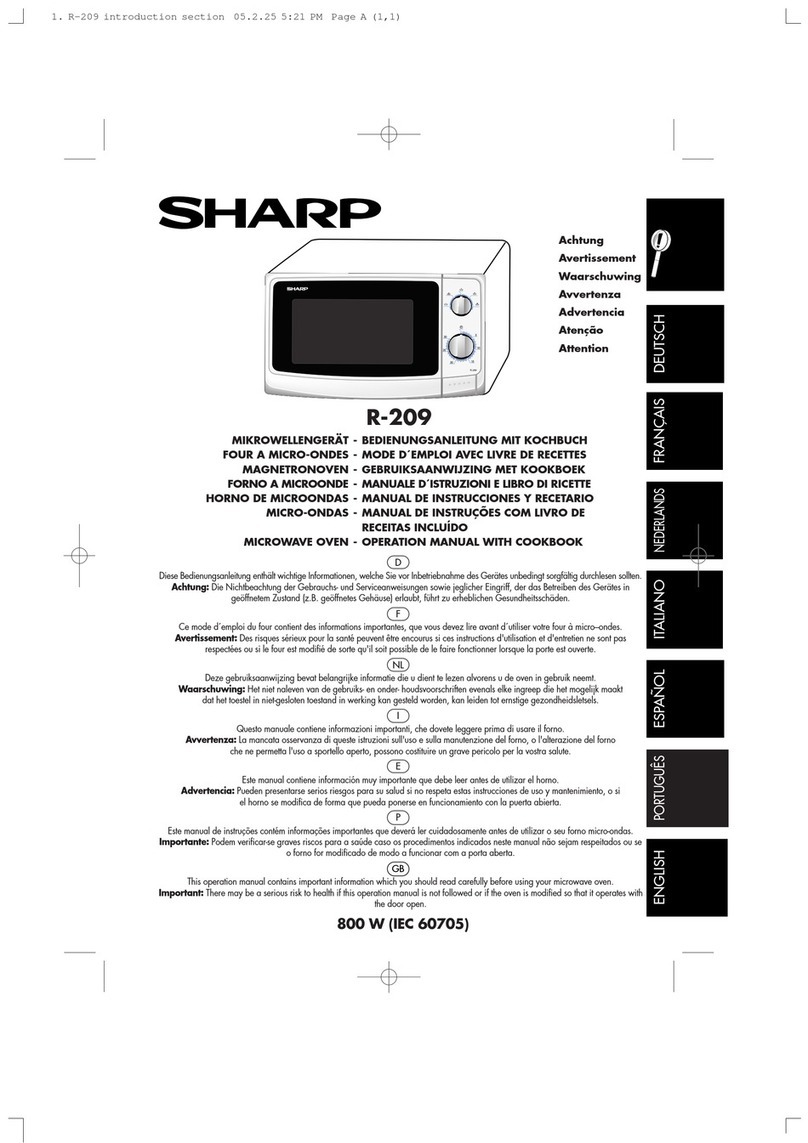 Sharp R-209 Instruction Manual