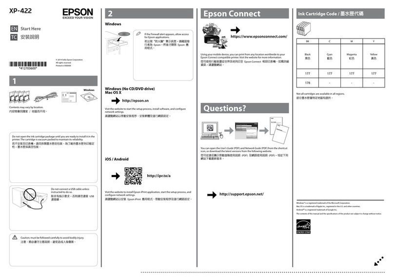Epson XP-422 Start here