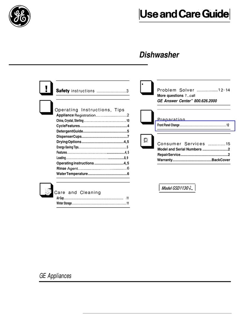 GE GSD1130 User manual