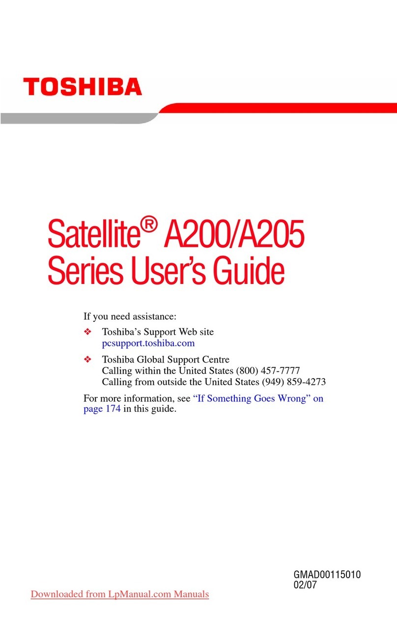 Toshiba Satellite A205 Series User manual