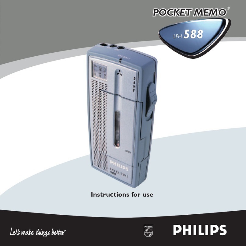 Philips Pocket Memo LFH588 User manual Philips Pocket Memo LFH588 User manual