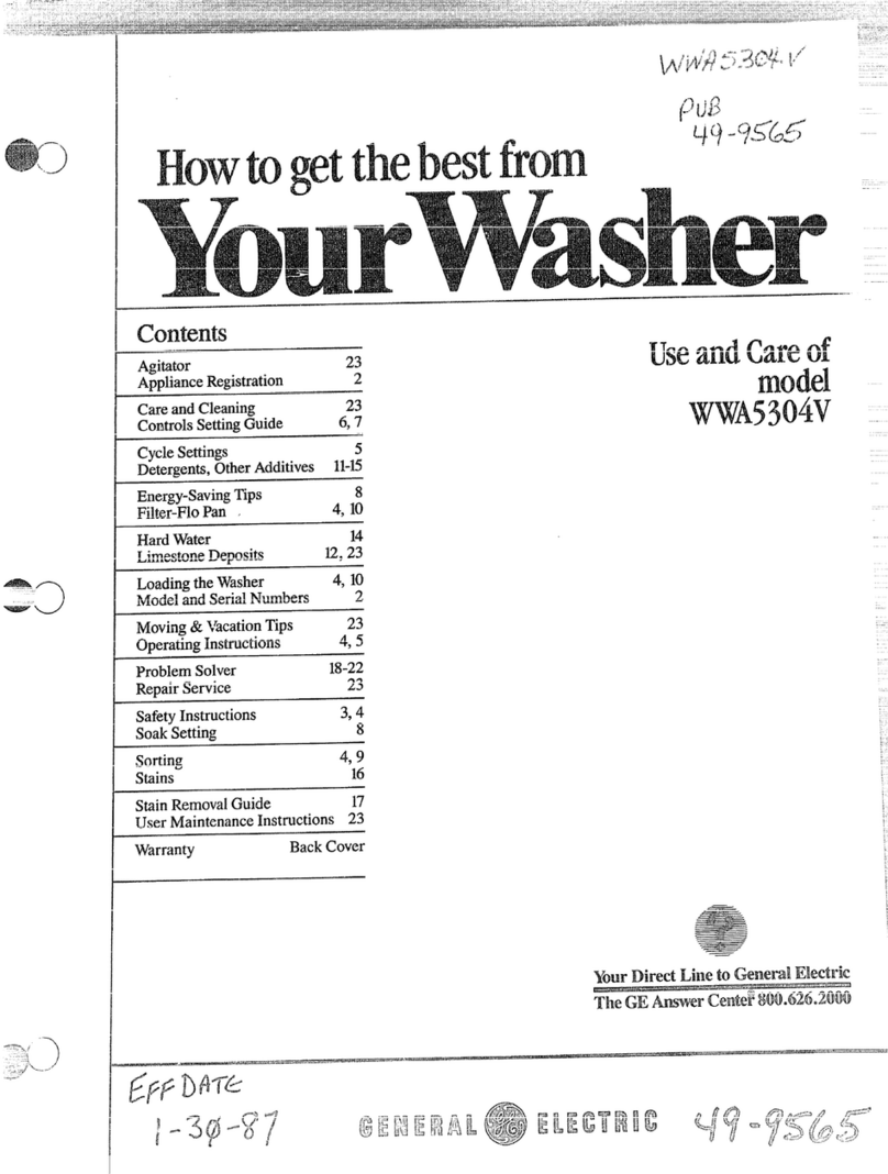 GE WWA5304V Installation instructions