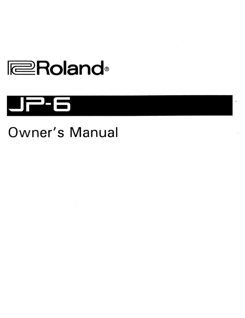 Roland JP-6 User manual