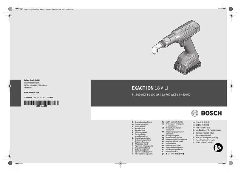 Bosch EXACT ION 18 V-LI 12-700 WK User manual