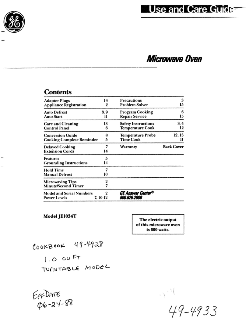 GE JE1034T User manual GE JE1034T User manual