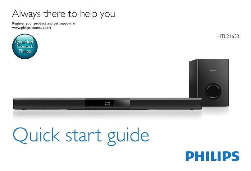 Philips HTL2163B quick start guide