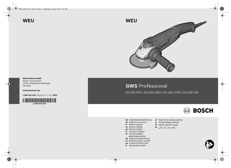 Bosch GWS Professional 15-125 CIH Original instructions