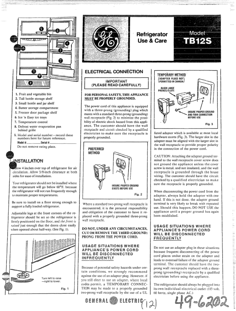 GE TB12S Owner's manual