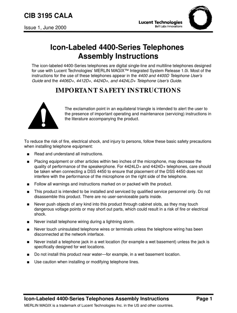 Lucent Technologies 4400 series User manual
