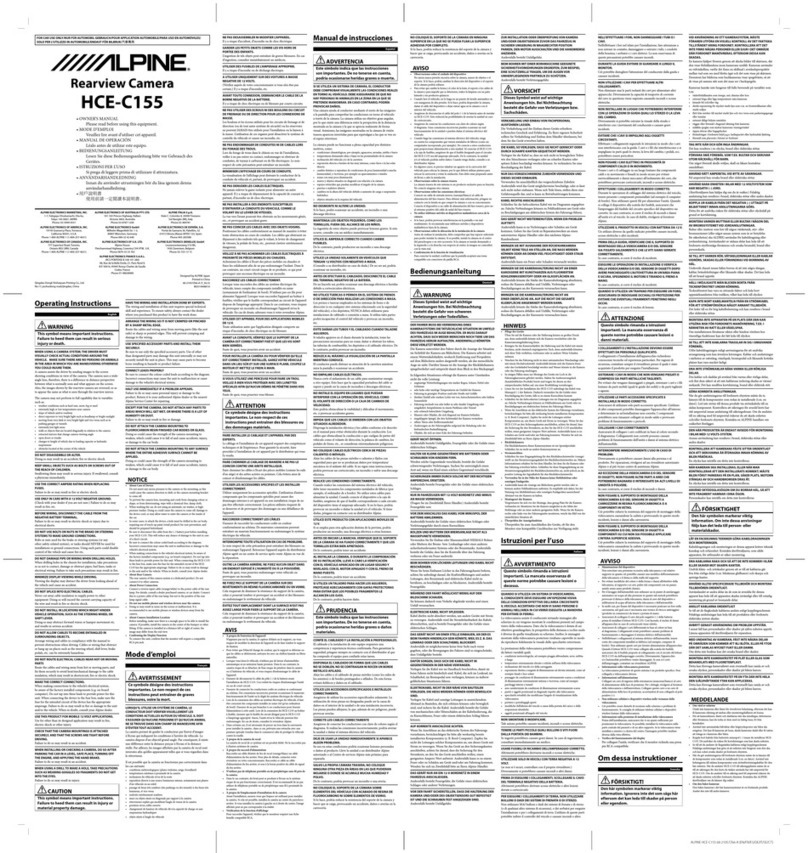 Alpine HCE-C155 owner's manual