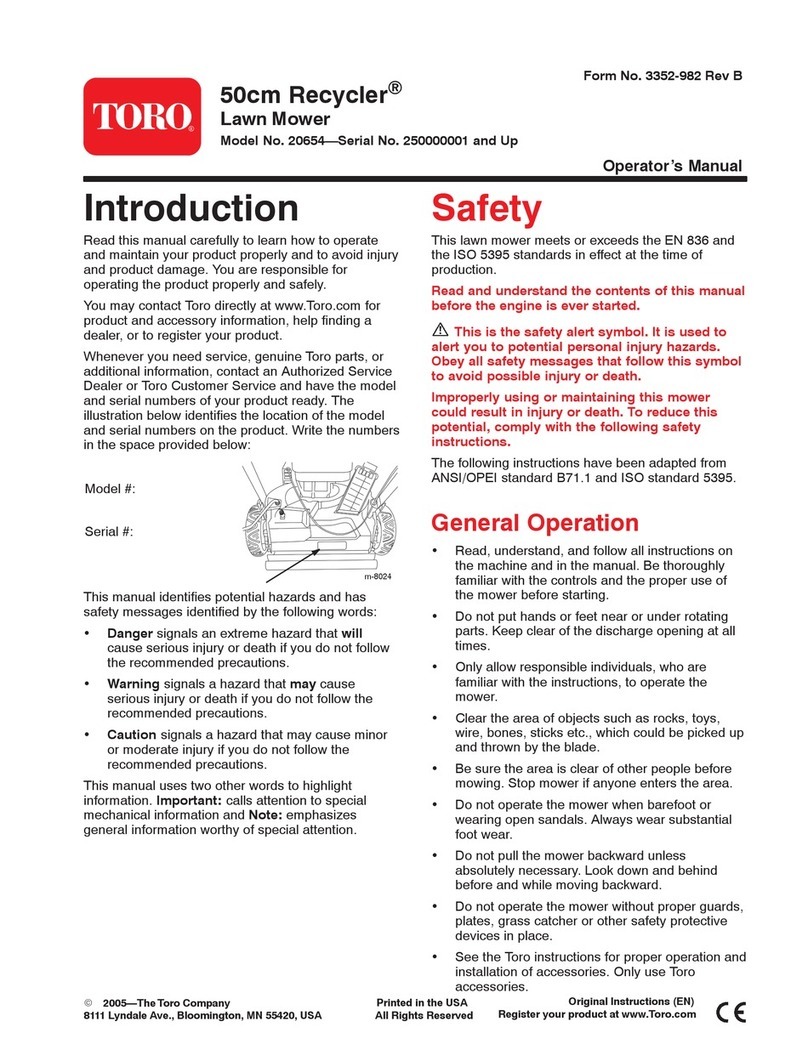 Toro Recycler 20654 User manual
