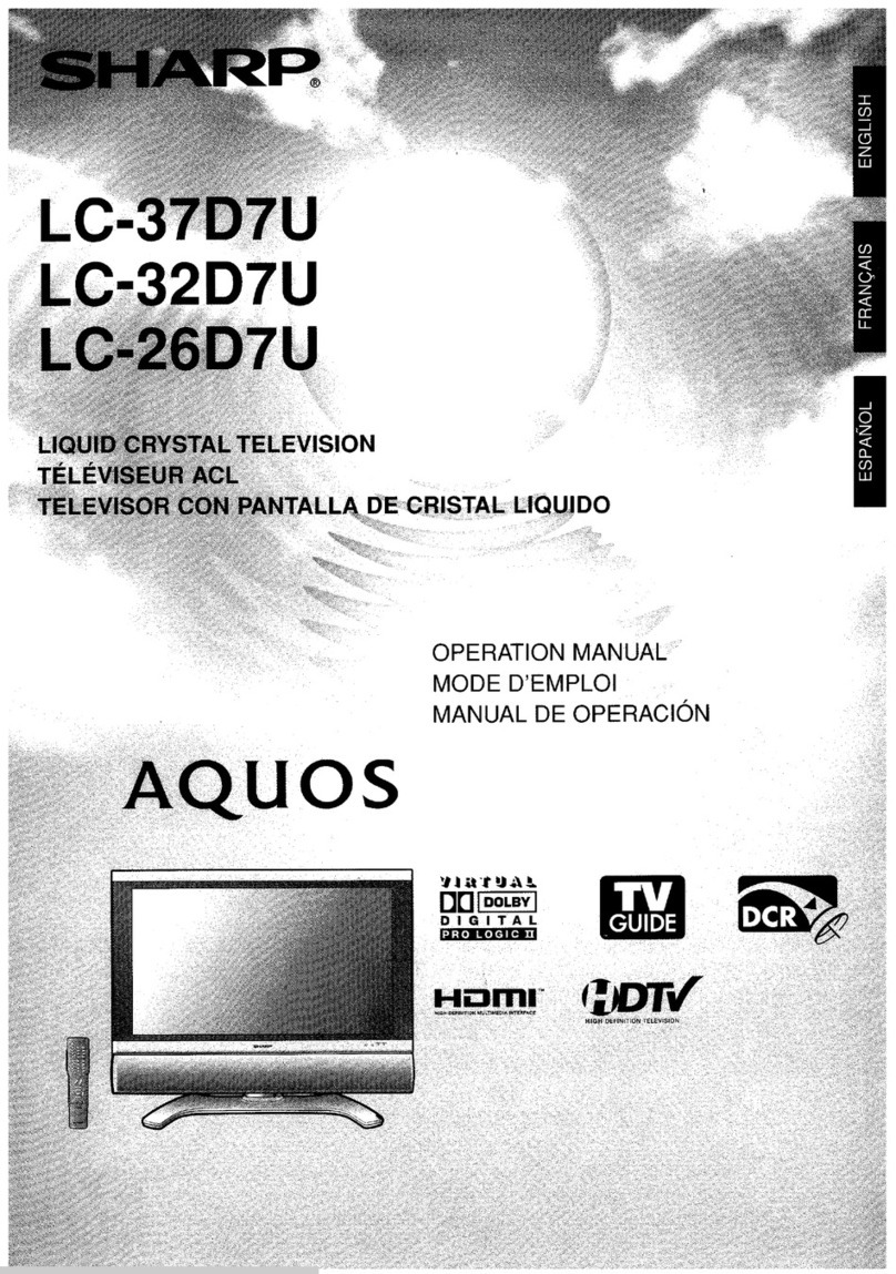 Sharp Aquos LC 26D7U User manual