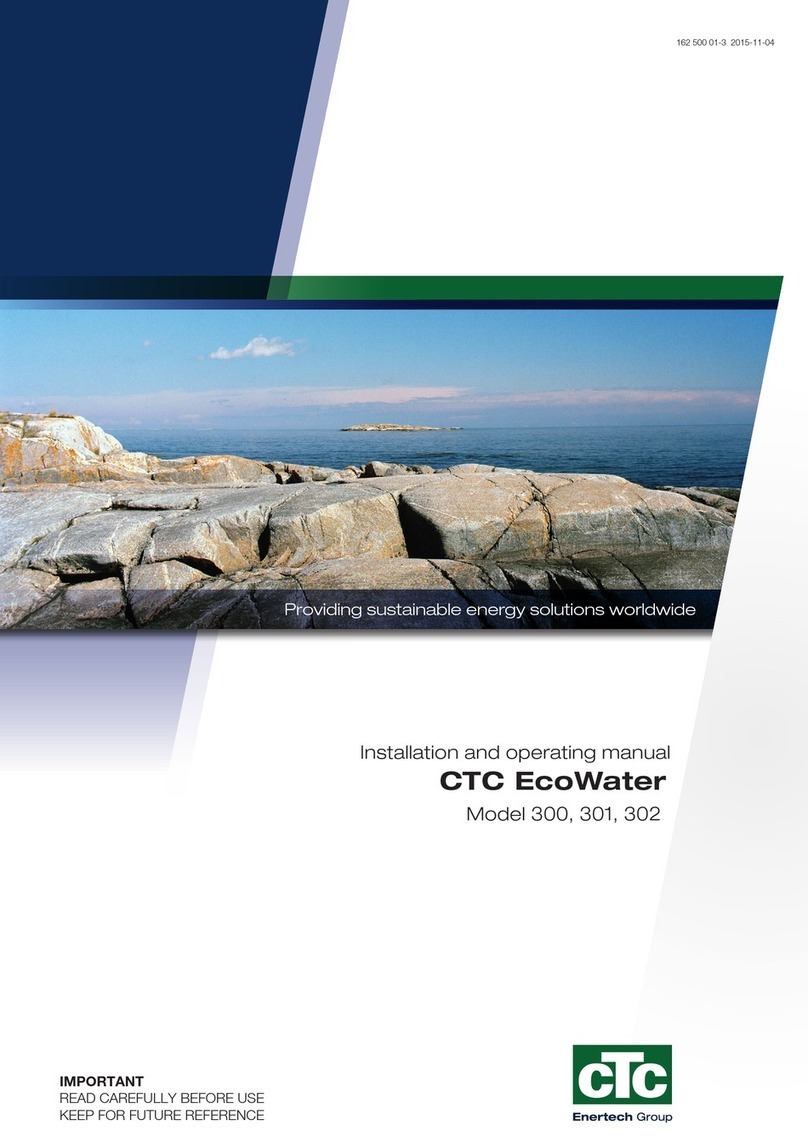 CTC Union EcoWater 300 Installation and operating manual