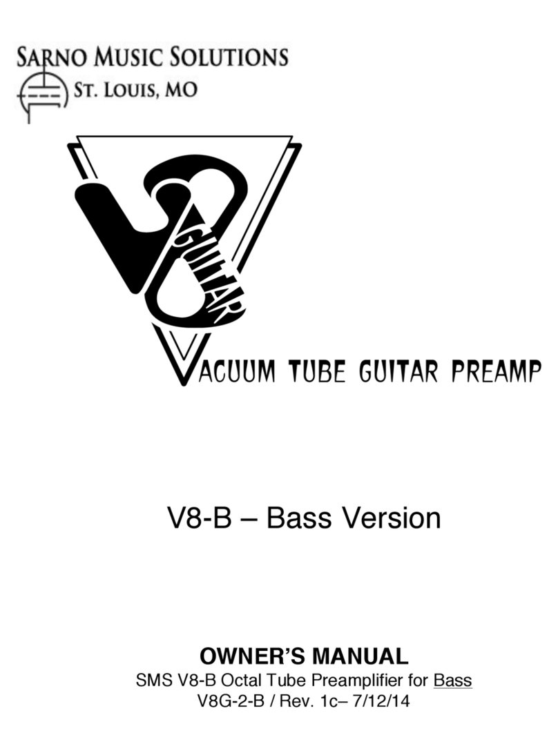 Sarno Music Solutions V8-B owner's manual