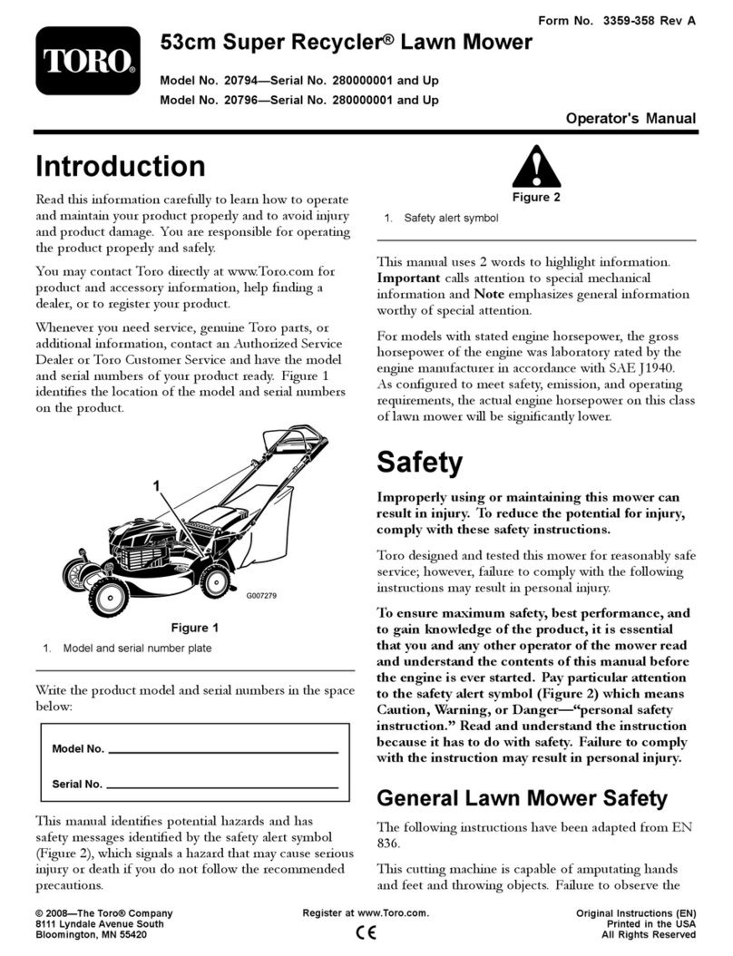 Toro Super Recycler 20794 User manual