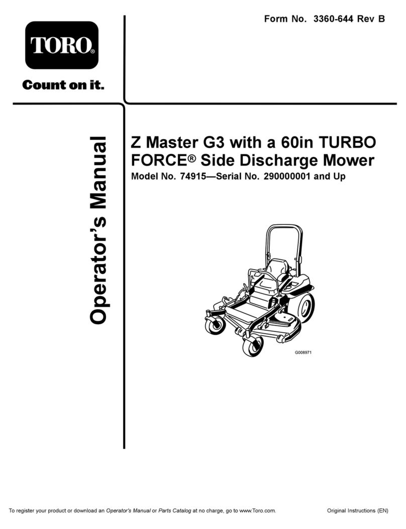 Toro Z Master G3 User manual