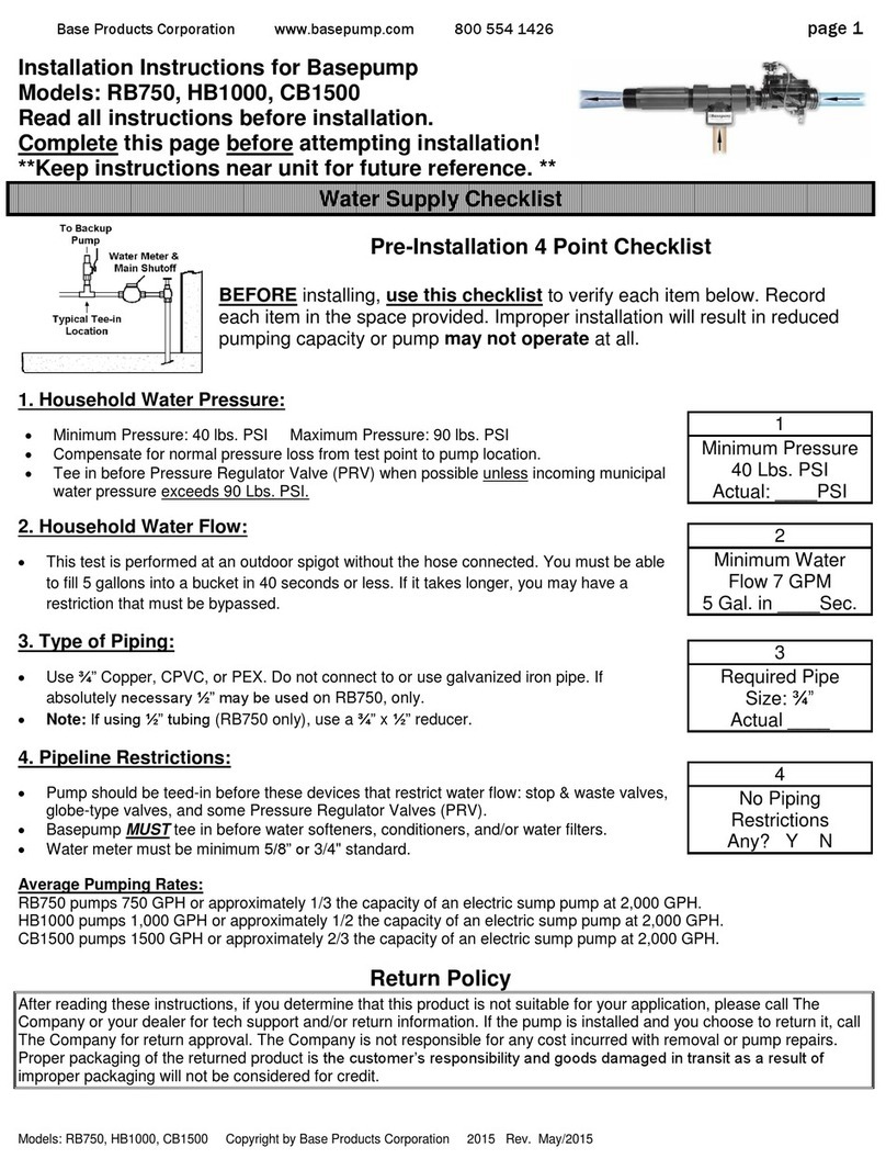 Base RB750 installation instructions