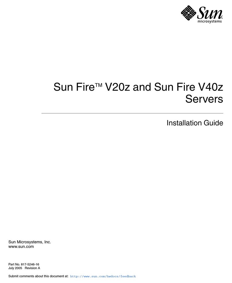 Sun Microsystems Sun Fire V20z User manual