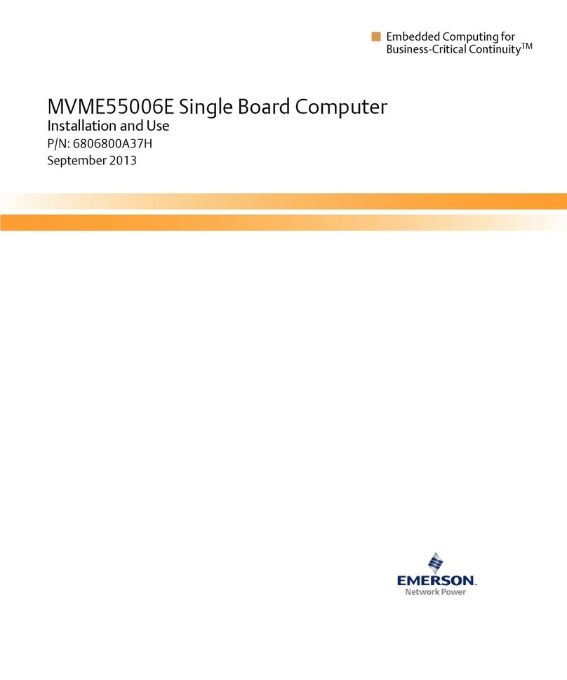 Emerson MVME55006E Installation and use