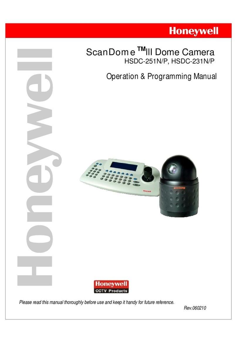 Honeywell ScanDome iii HSDC-251N/P Operation & programming manual