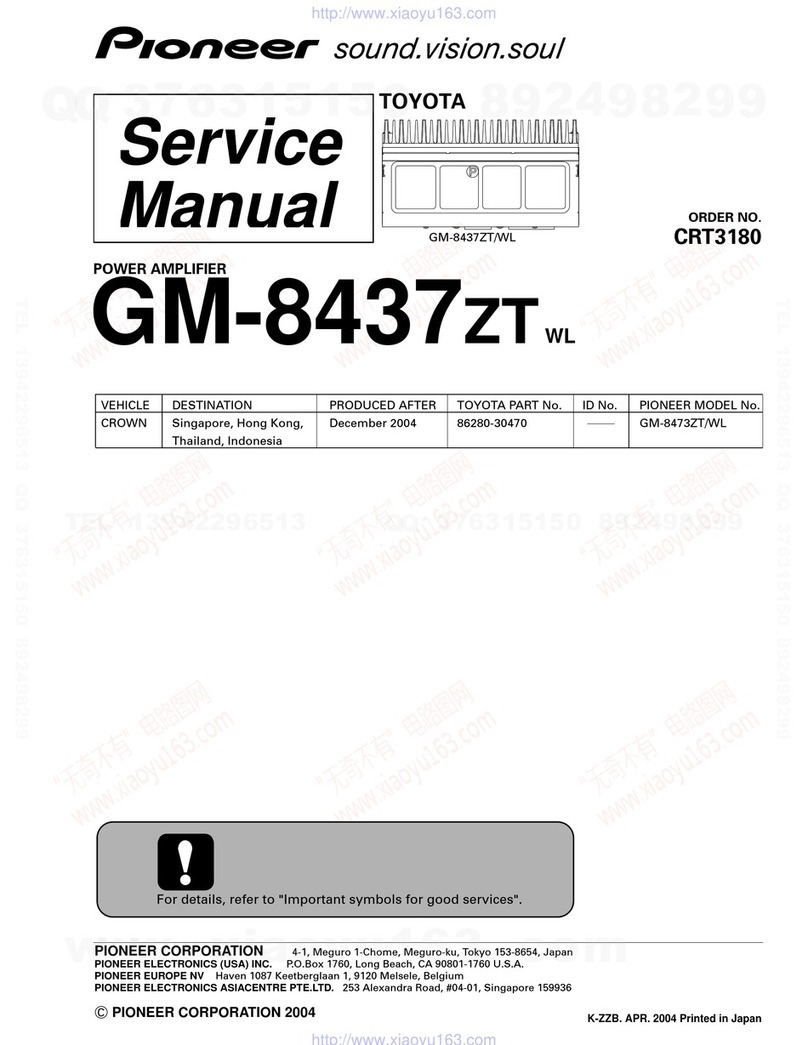 Pioneer GM-8437ZT User manual