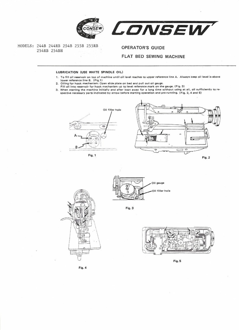 Consew 244B Operator's guide