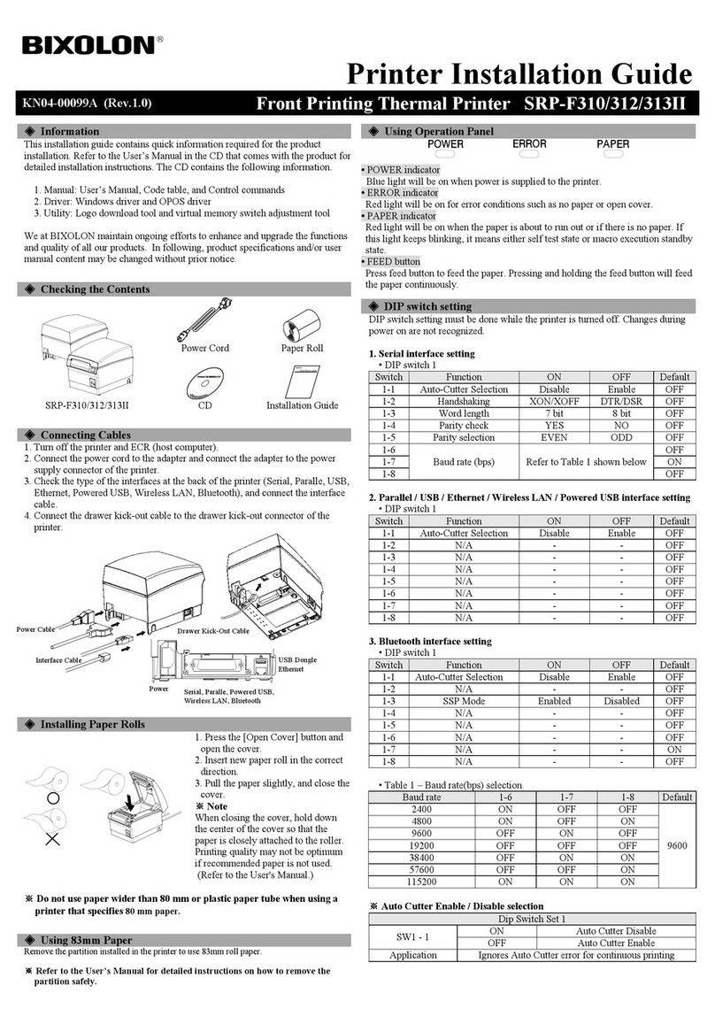 BIXOLON RP-F310 User manual