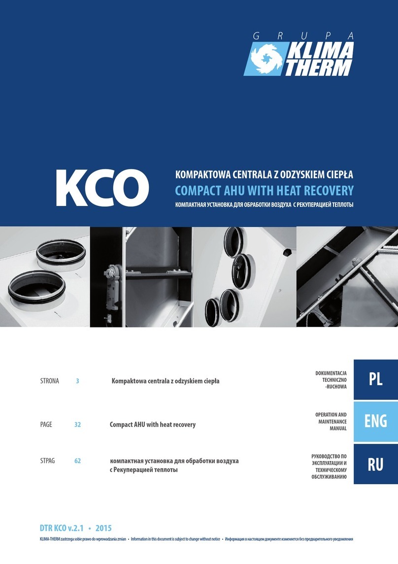 Klima therm KCO300 Operation and maintenance manual