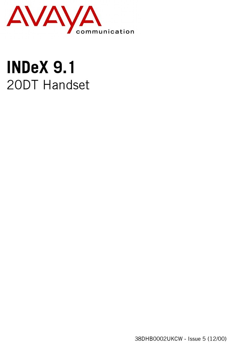 Avaya INDeX 9.1 20DT User manual