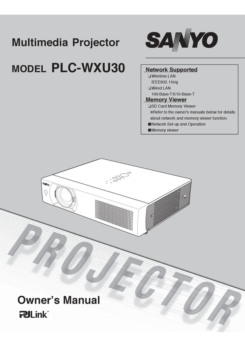 Sanyo PLC-WXU30 User manual Sanyo PLC-WXU30 User manual