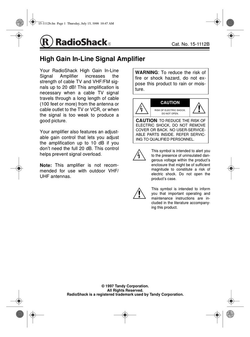 Radio Shack 15-1112B User manual