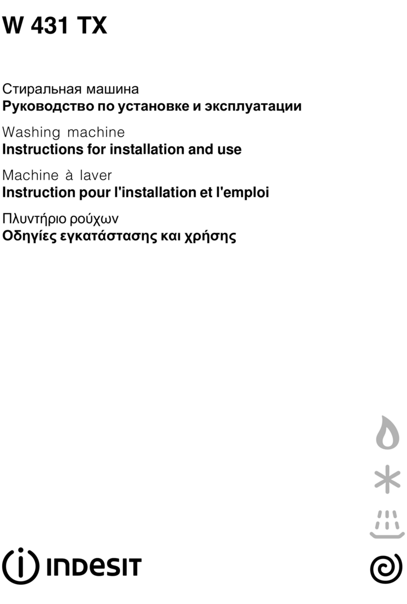 Indesit W 431 TX Instructions for installation and use