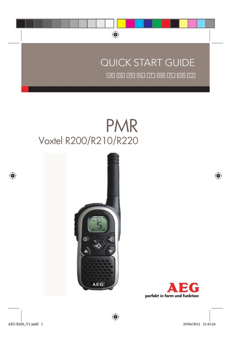 AEG PMR Voxtel R200 quick start guide